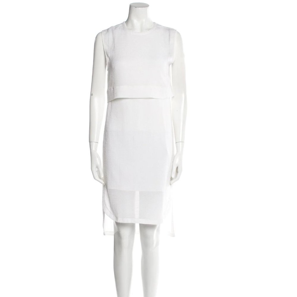 Helmut Lang NWOT White Tiered dress small